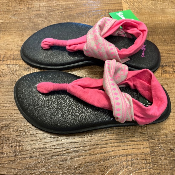 Girls Sanuk Yoga Mat Sandals - Size 2/3 - Picture 2 of 2